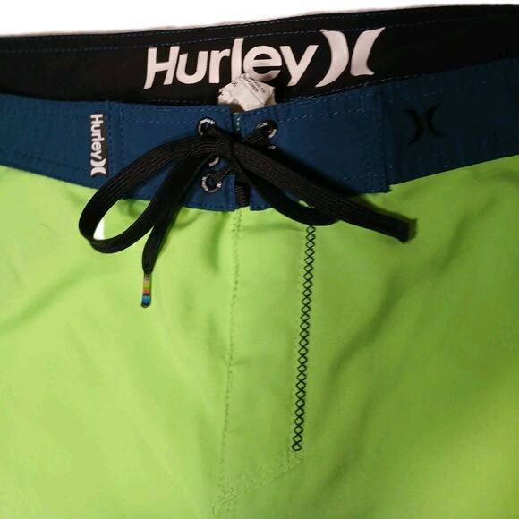Hurley Block Party Swim Boardshorts Mens Size 36 Tropical Trunks Striped Sport - Picture 4 of 16